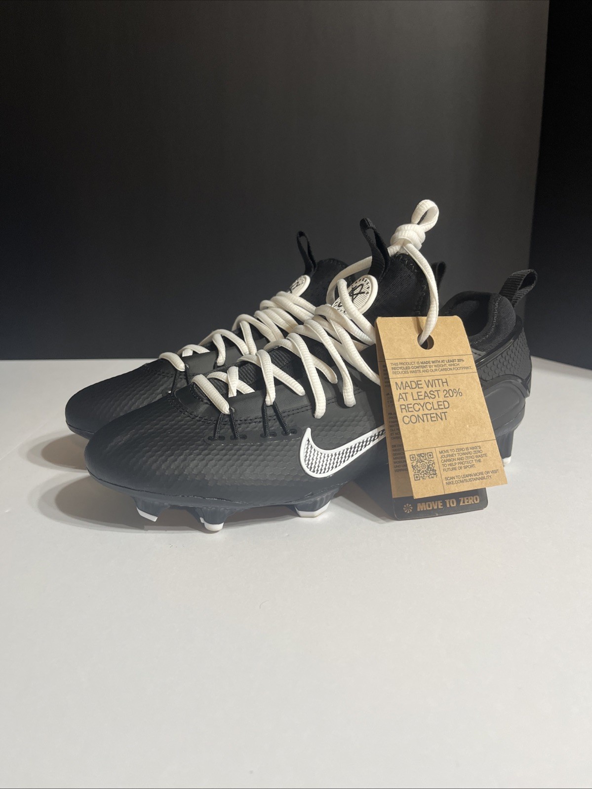 Nike Huarache 9 Elite Low LAX Black/White Size 8
