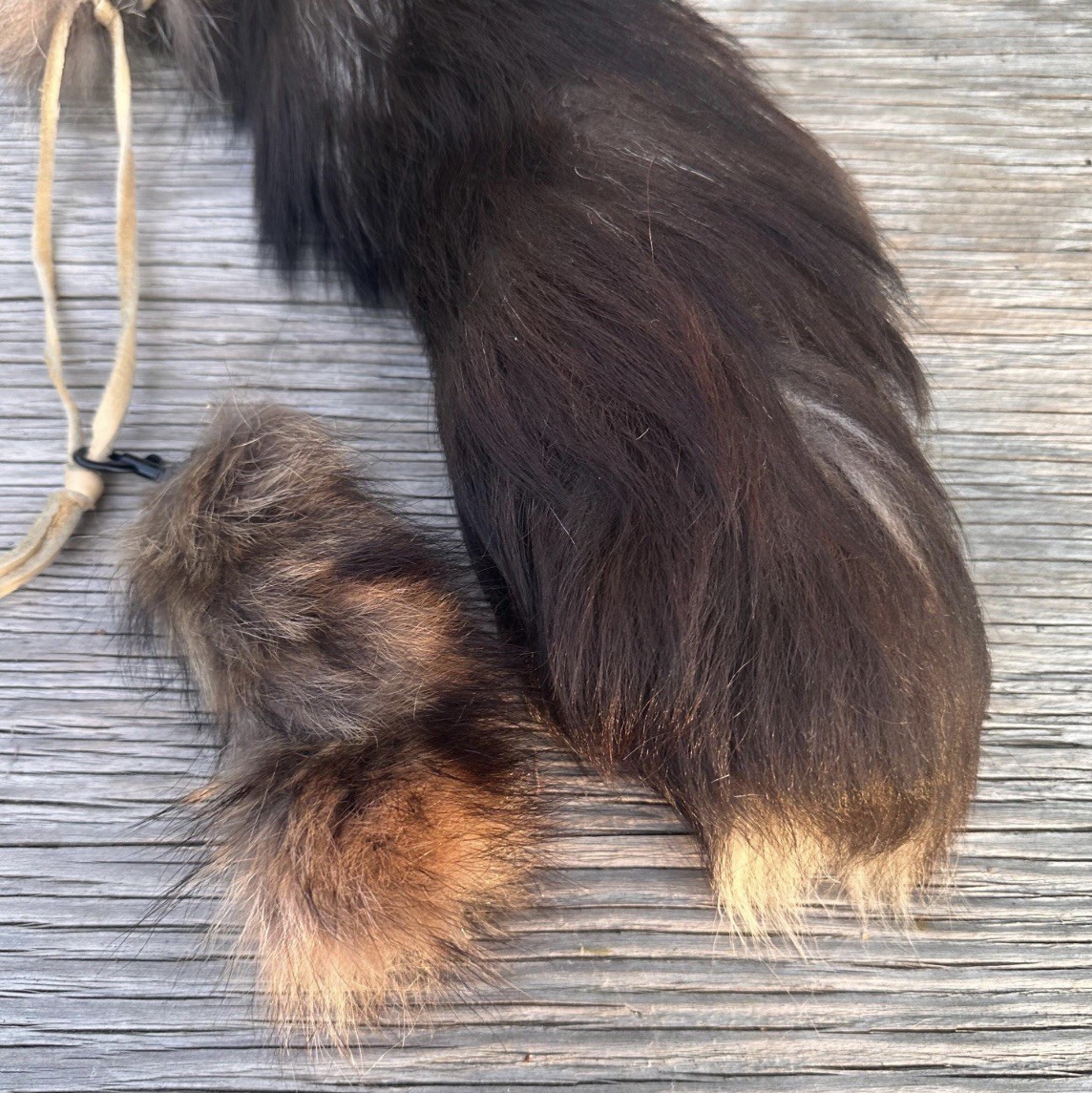 Vintage Fluffy Real Fox Fur Tail Keychain