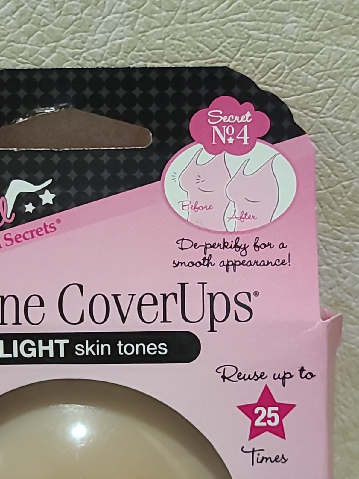 Hollywood Fashion Secrets Silicone CoverUps LIGHT Tone 1 PAIR. Lingerie Accesso
