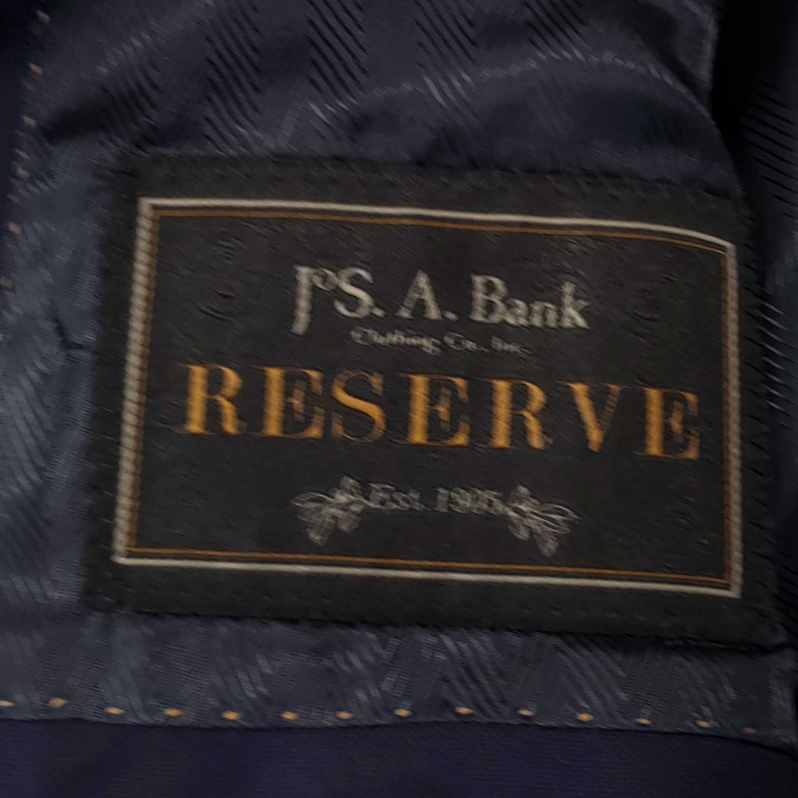Jos A Bank Reserve Vitale Barberis Suit Jacket Mens 52R Navy Wool Two Button NEW
