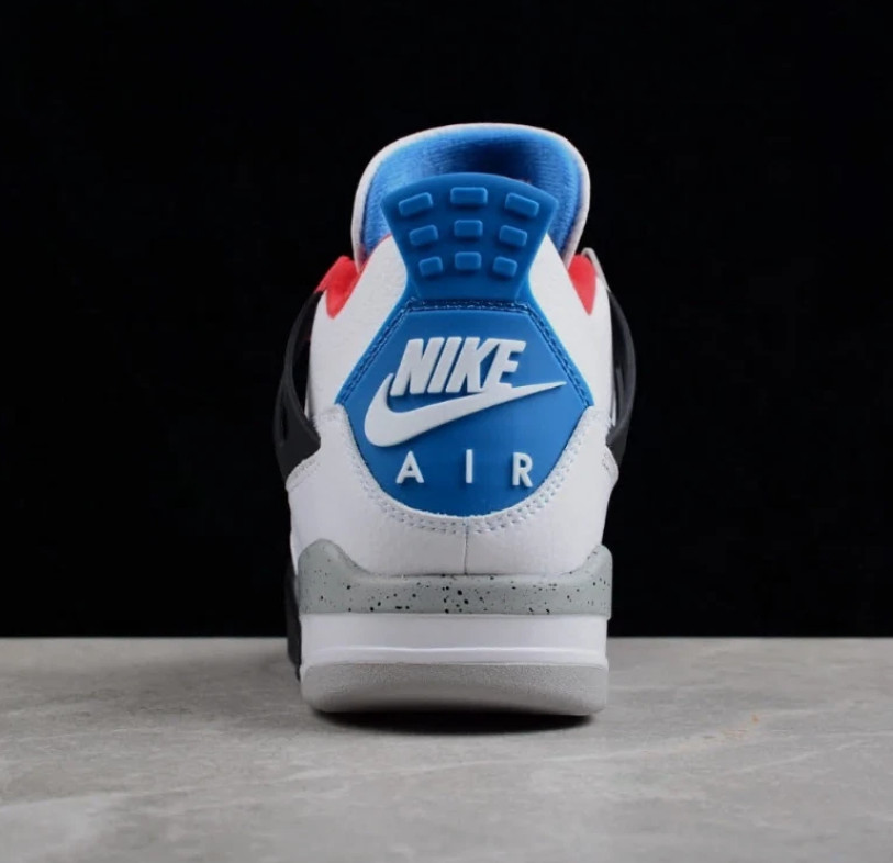 Men’s Jordan 4 “What The” Retro Mid Top White Basketball Sneakera Shoes
