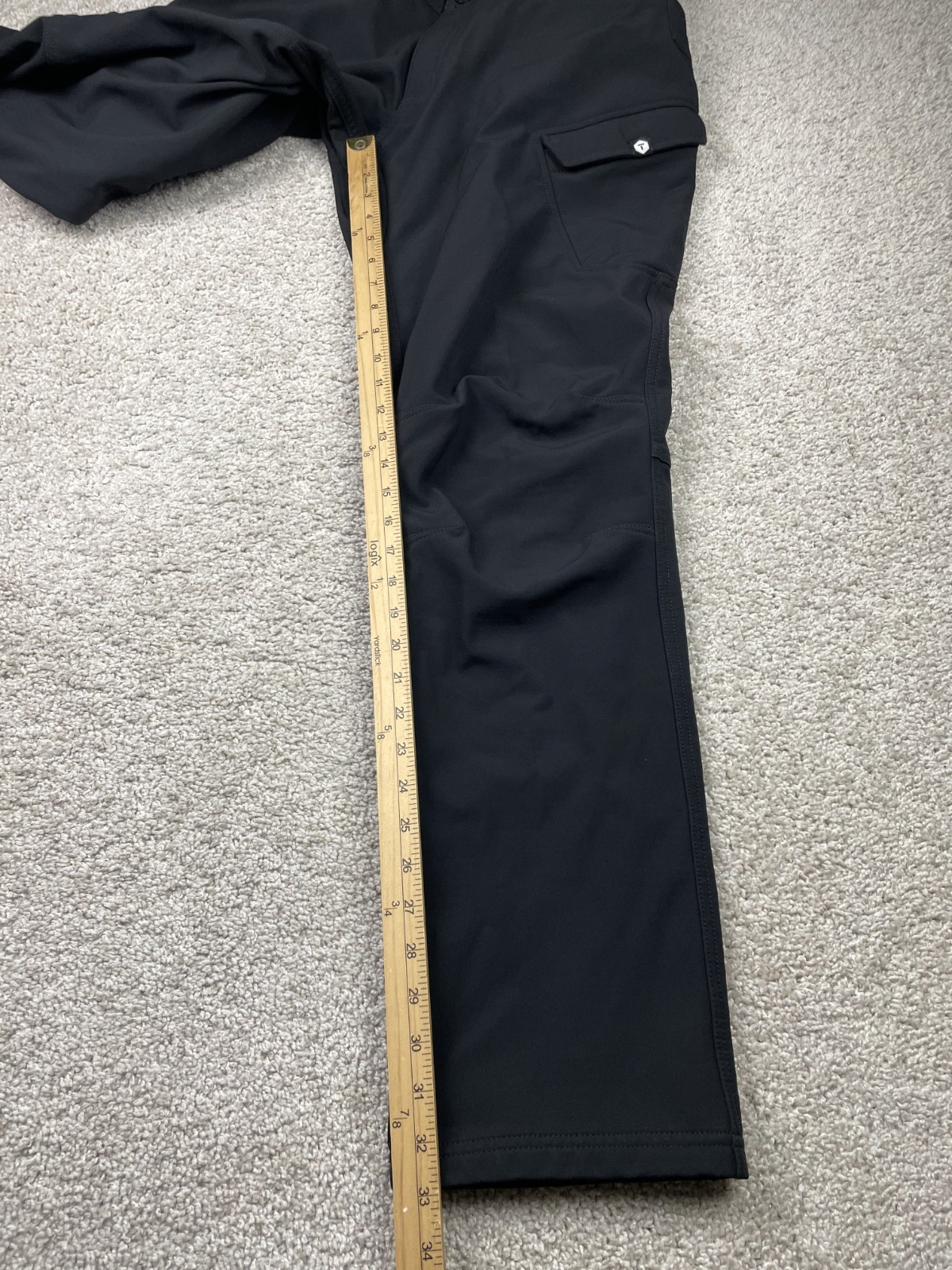Truewerk Pants Mens 36×34 Black T3 Workpant Fleece Lined Cargo Utility Work