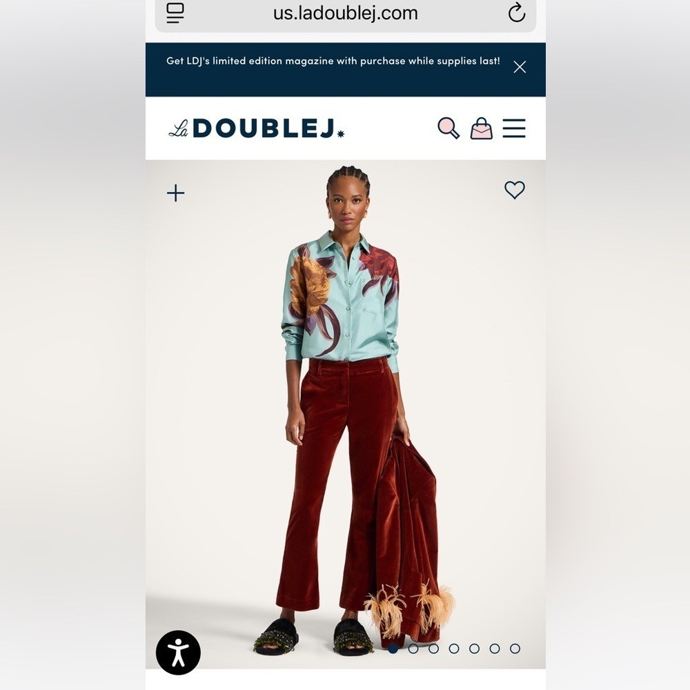 NWT LA DoubleJ Rich Coat 24-7 Velvet Solid Pants in Terracotta size S
