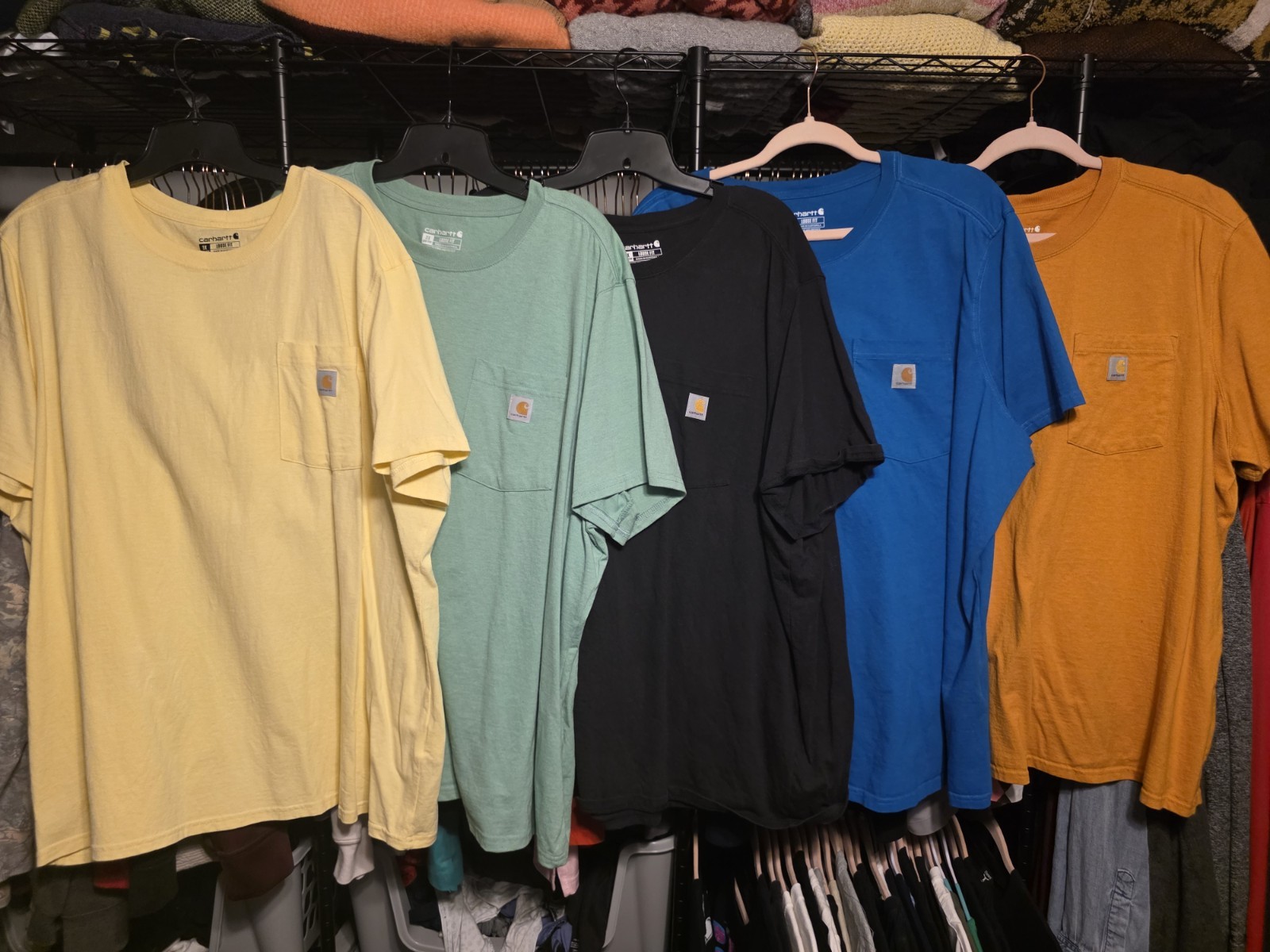 Carhartt Womens Plus Loose Fit 3X Pocket Tees Sold As A LOT Of 5