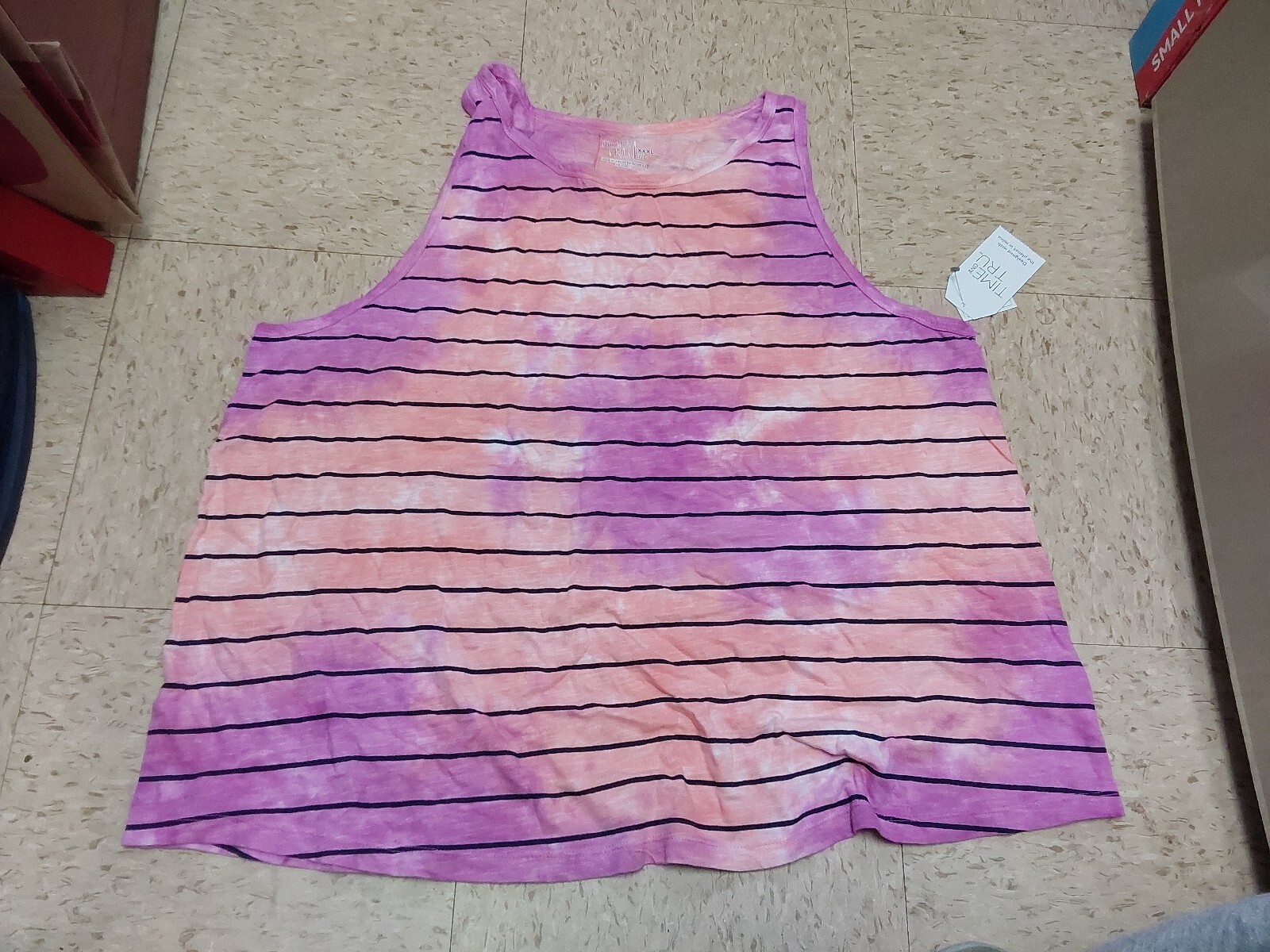 Nwt Time And Tru Womens Swing Tank Tye Dye Peach Pink S M L XL XXL XXXL