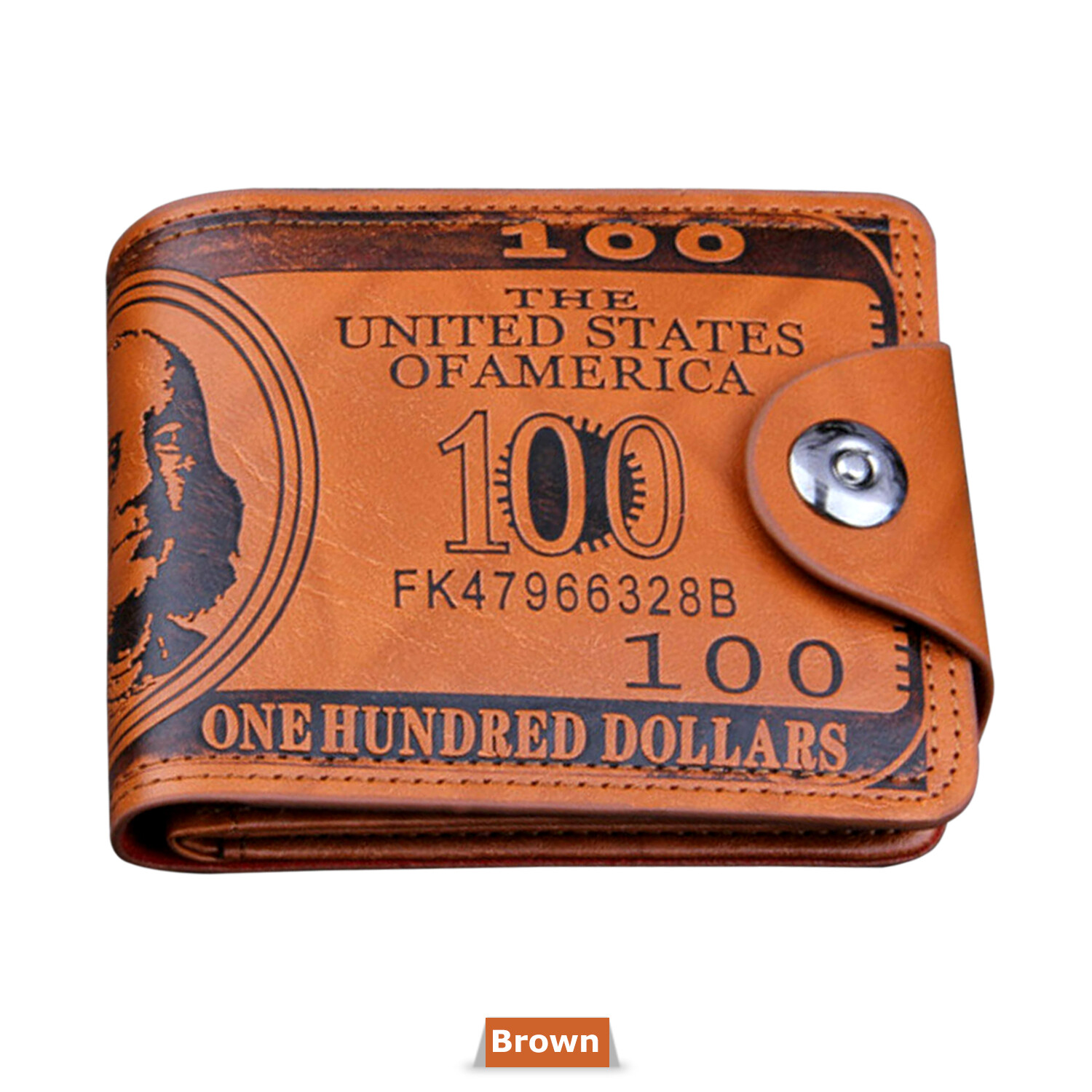 Men’s Novelty US 100 Dollar Wallet PU Leather Bill Money Billfold Card Holder