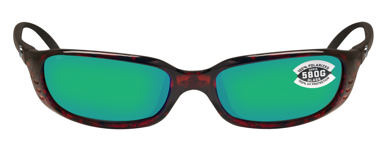 Costa Del Mar Brine Tortoise Green Mirror 580 Glass Polarized Lens BR10OGMGLP