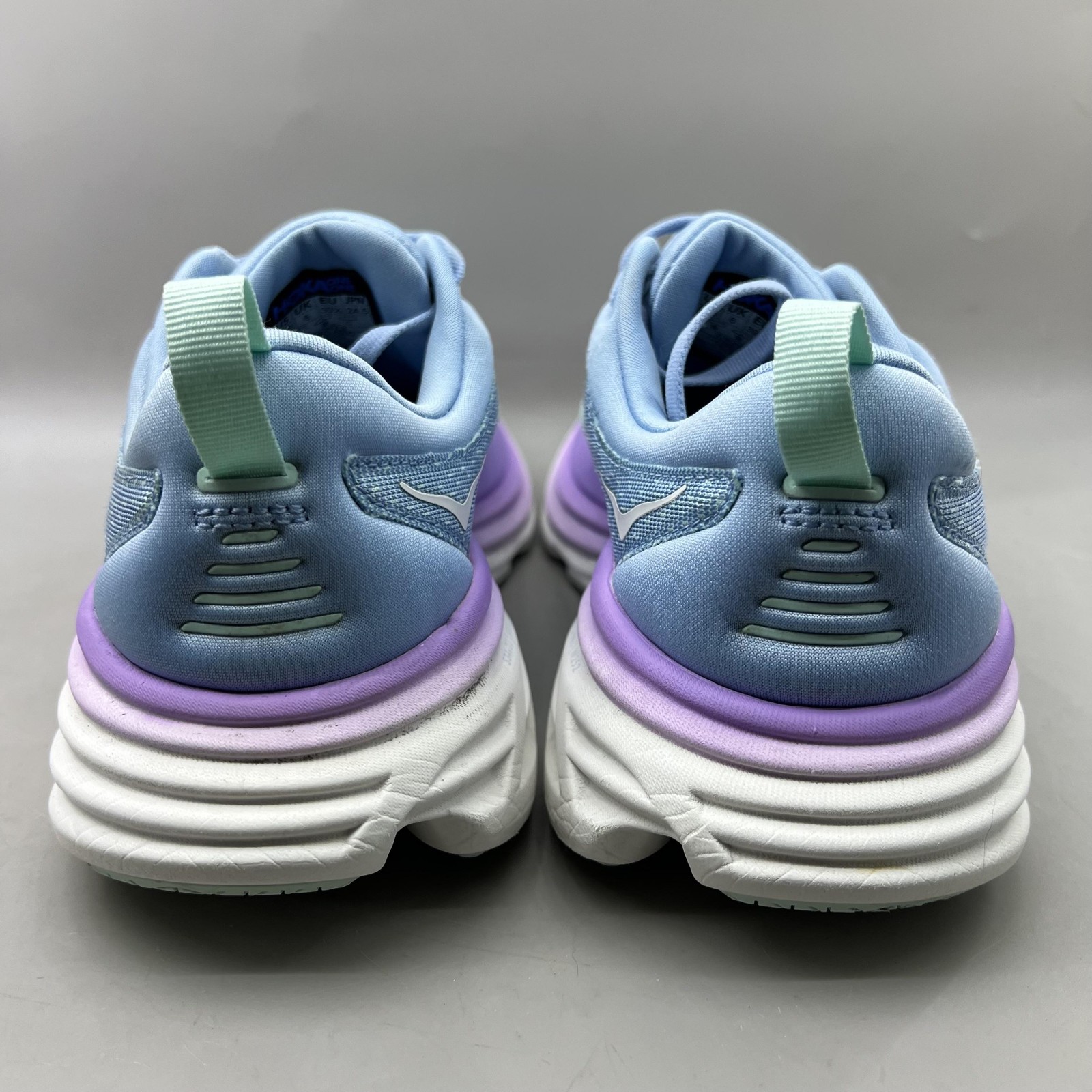Hoka One One Bondi 8 Running Shoes Women Size 7.5 B Blue Purple Comfort Sneakers