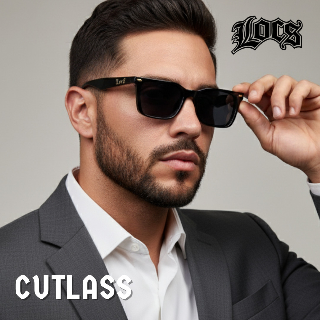 LOCS Super Dark Street Shades Modern Gangster Sunglasses Vintage Square