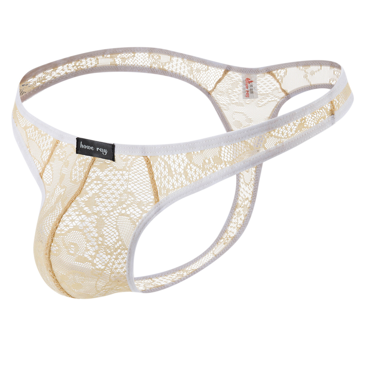 Mens Sexy T Back Panties Lace See Through Thongs Breathable Gay Party Briefs