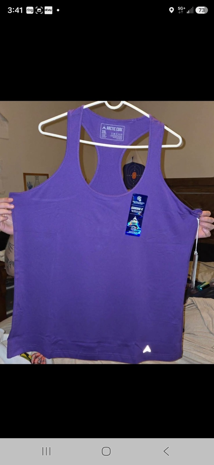 New In Package Arctic Cool Purple Womens Tank Top – Size 2XL Shirt Summer Pool