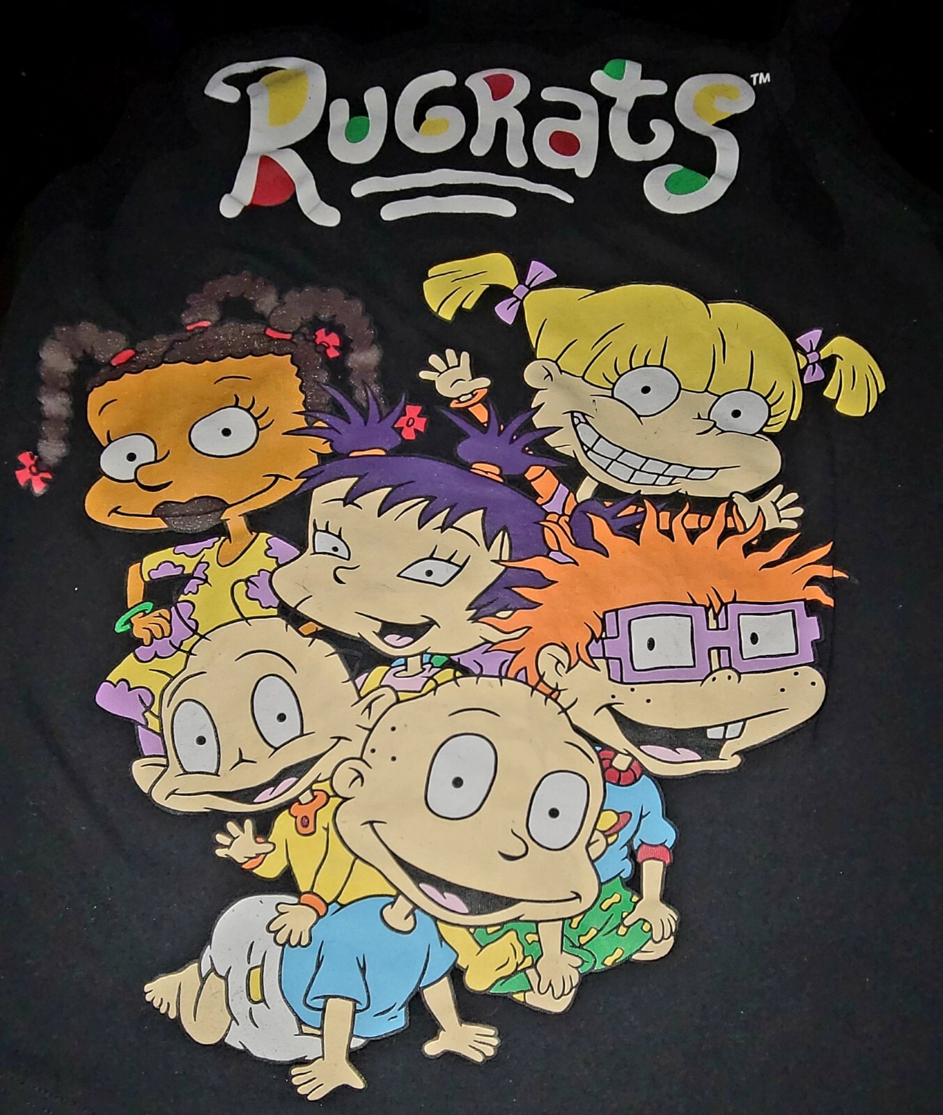 Nickelodeon Graphic Rugrats Tank Shirt Black Kids Size Medium