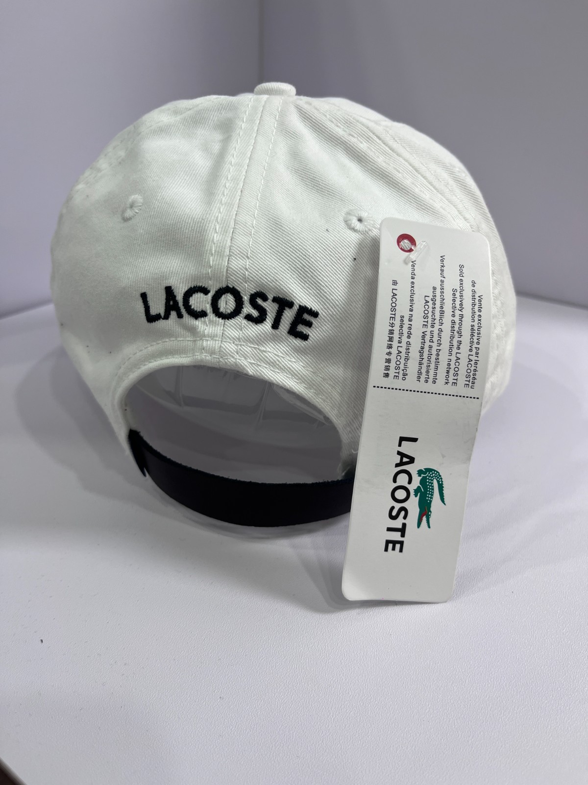 Lacoste Men’s Outdoors Sport White Baseball Cap Adjustable