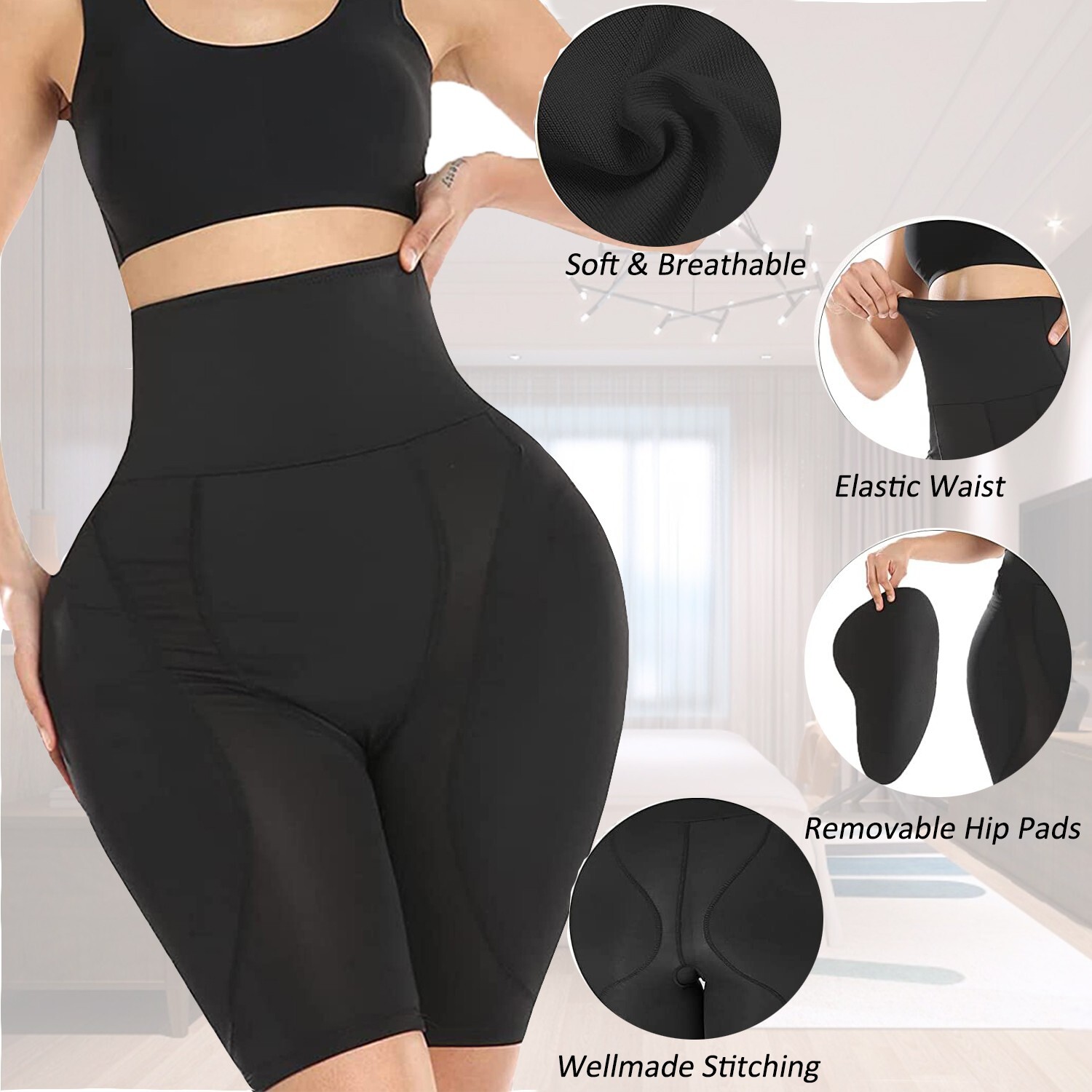 Crossdresser Hip Enhancer Padded Underwear With A Little Fake Ass Shorts Shaper