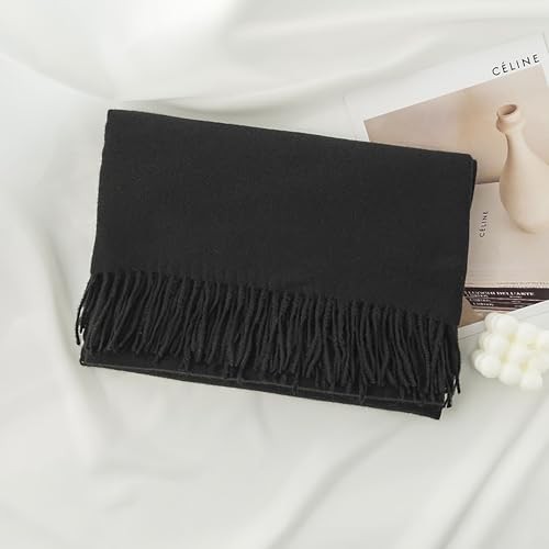 Winter Scarf for Women Ladies Cold Weather – Soft Warm Cashmere Feel Black
