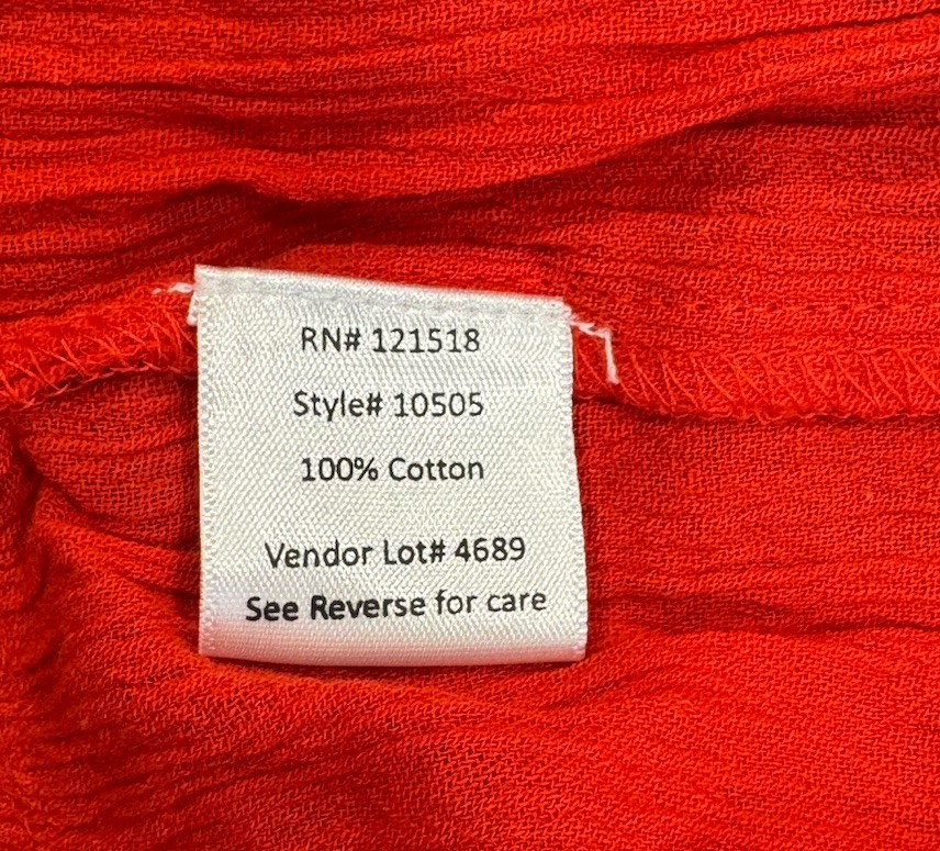 NWT National House Patio Dress Red Santa Fe 2X Crinkle Muumu Pullover Artsy Boho