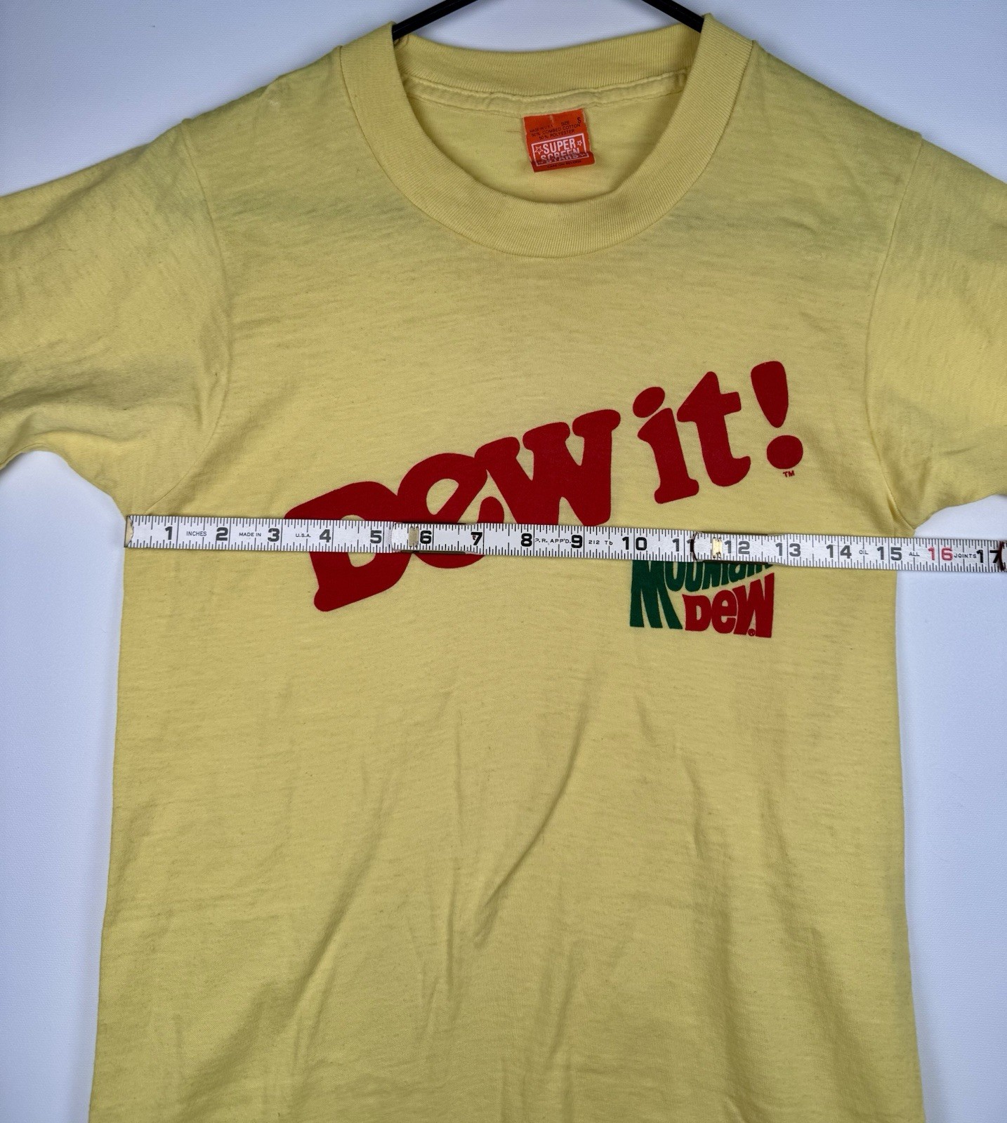 VTG 80s Mountain Dew “Dew It!” T Shirt Super Screen Stars Single Stitch USA S