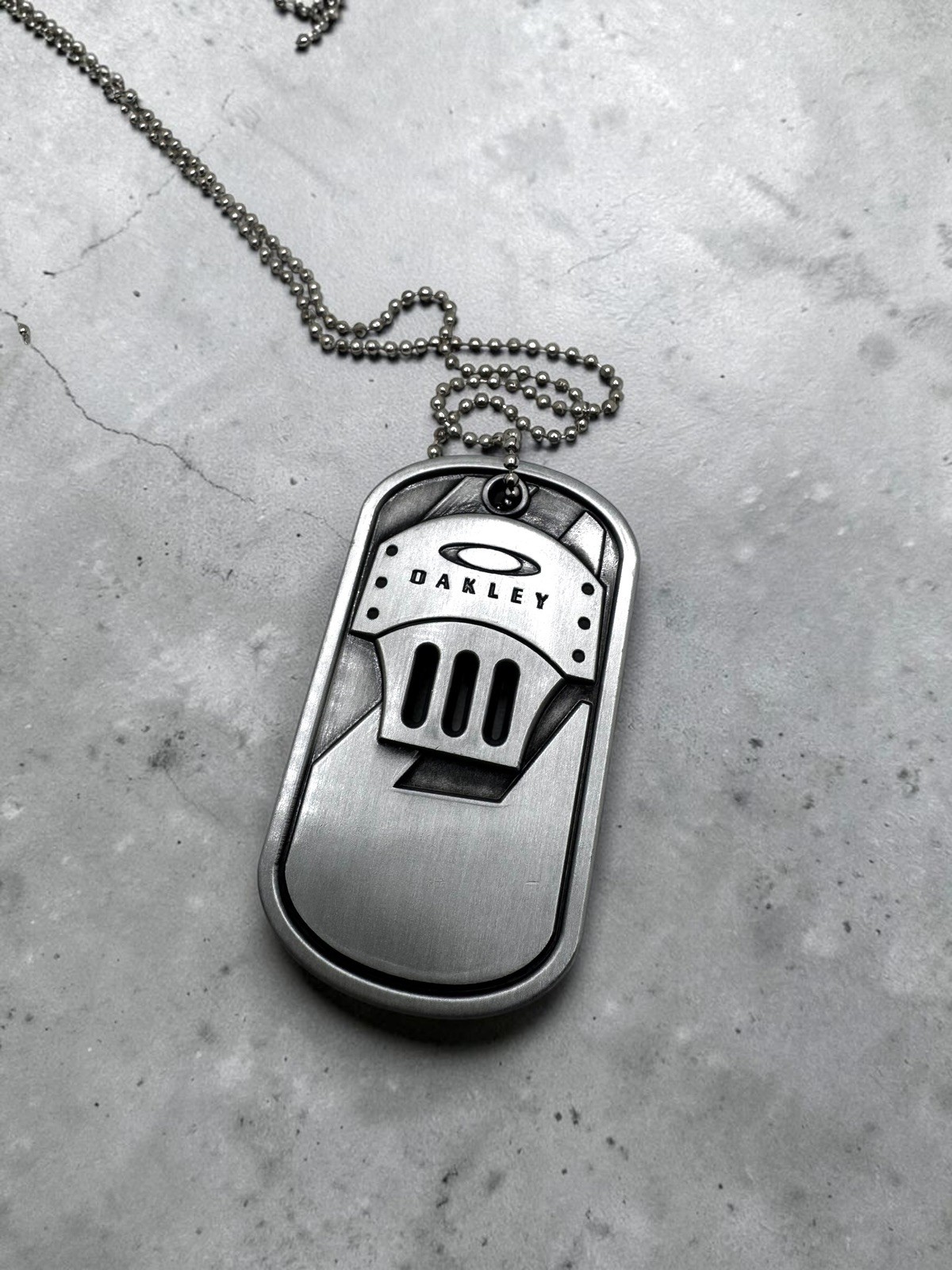 Vintage Oakley Dog Tag Bottle Opener Necklace Lot of 2 Metal 2000s Y2K Archive