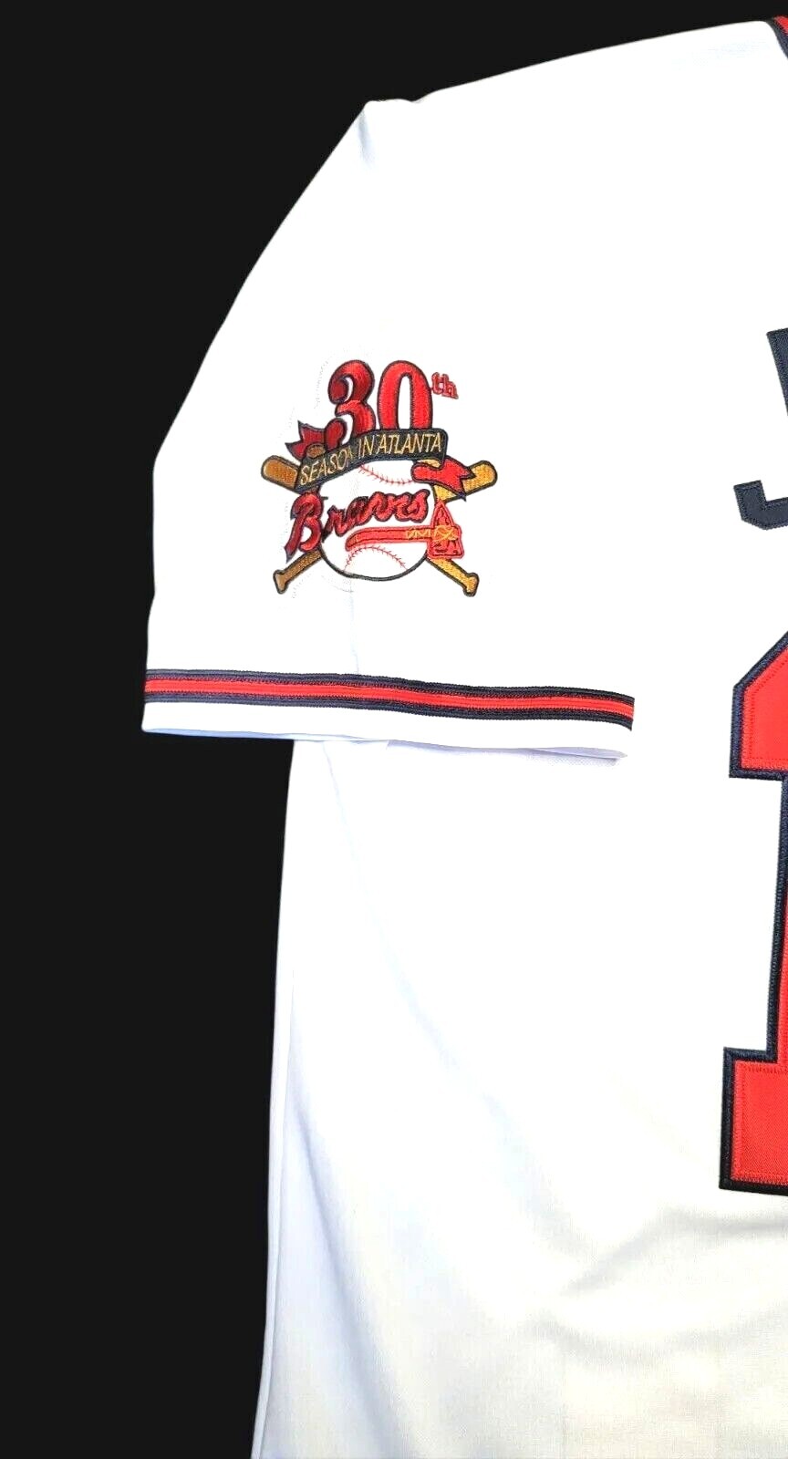 Chipper Jones Atlanta Braves 1995 Men’s World Series Home White Baseball Jersey