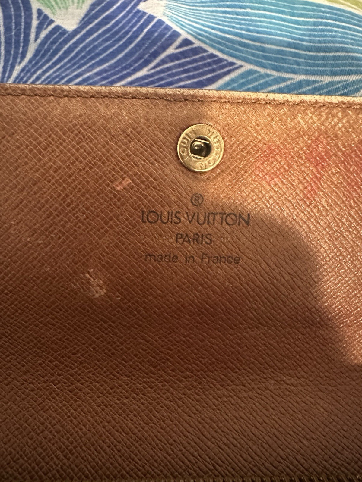 Louis Vuitton Women’s Folding Wallet, Brown Monogram Logo, Credit Card Slots