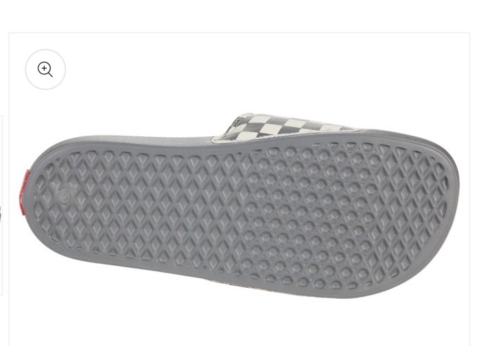 VANS La Costa Slide-On Sandals Light Gray Checkerboard VN000D7GBH7 Size 11 NWT