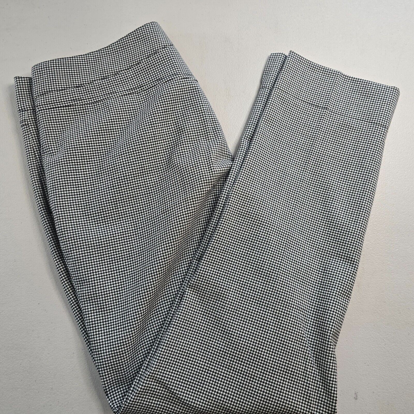 Roccobarocco Ankle Pants Women’s 6 Black White Checkered Dress Slacks