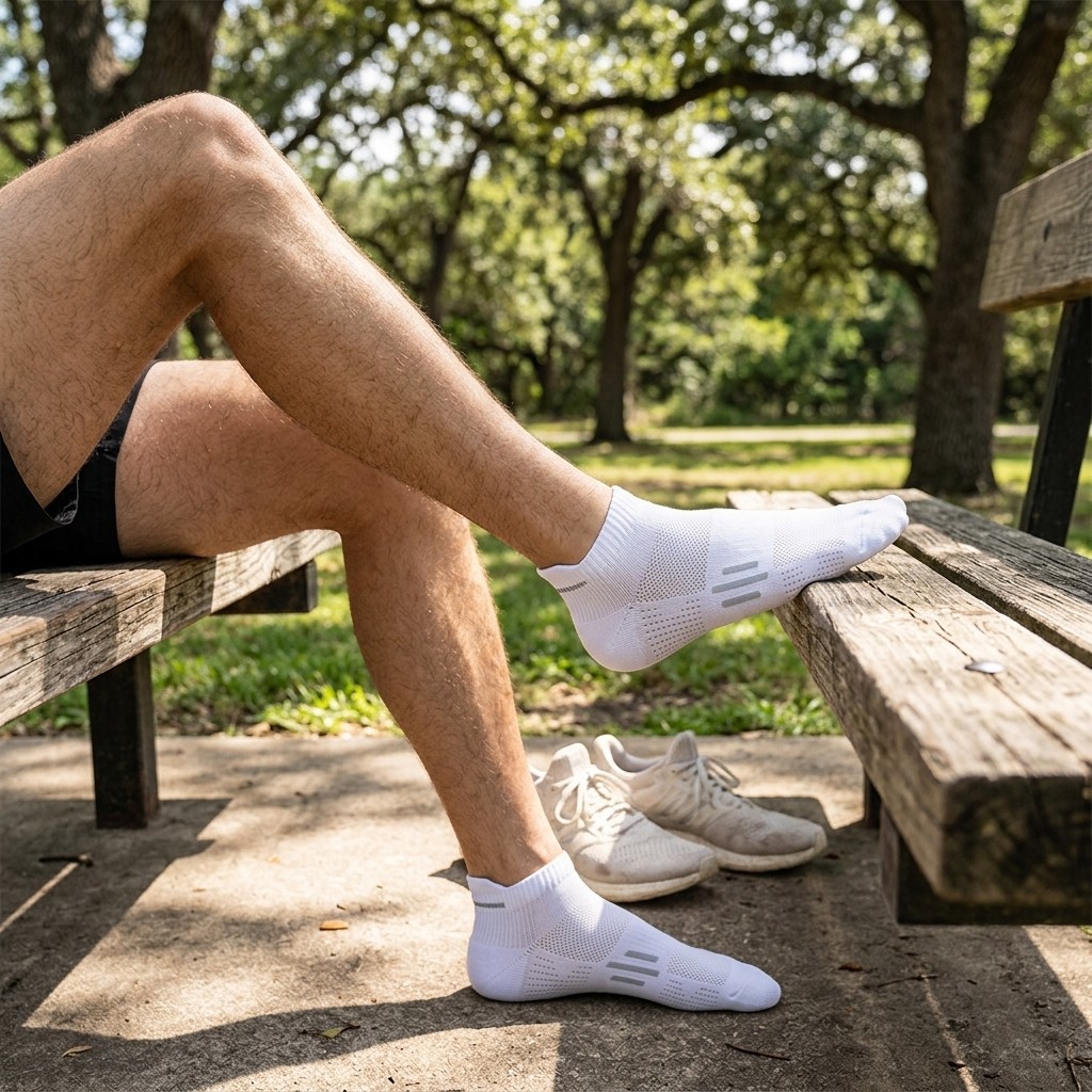 5Pairs Anti-Odor No Show Socks Breathable Low Cut for Running Sports Gym