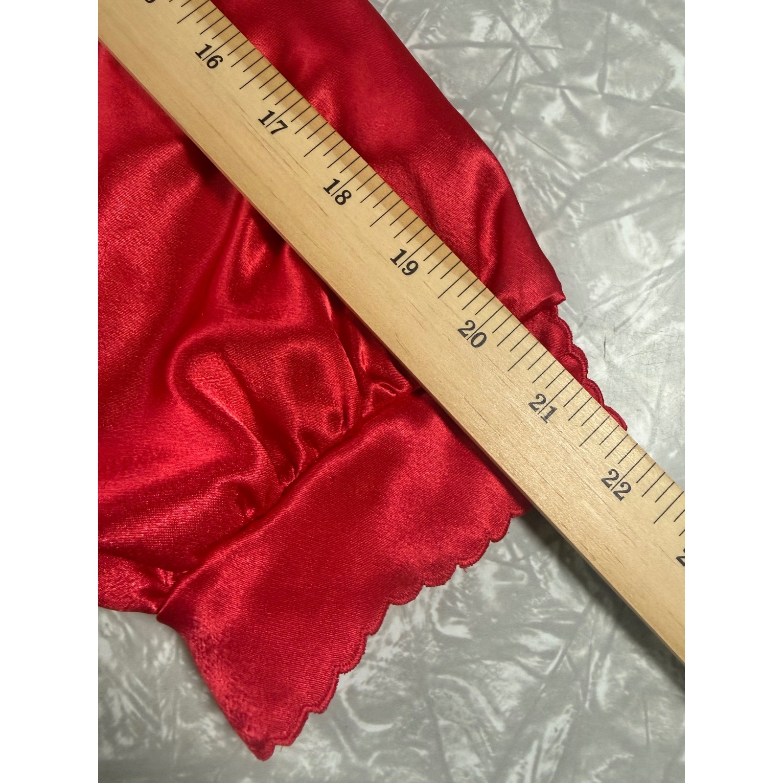 Voir Paris New York Red Satin Beaded Lace Blouse Vintage M Victorian Coquette
