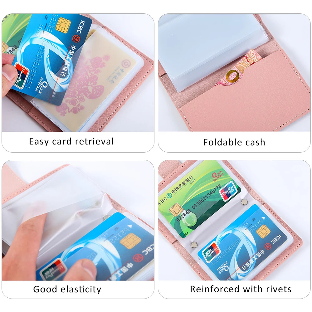 RFID Blocking ID Credit Card Holder 26 Cards Slim PU Leather Pocker Case Wallet