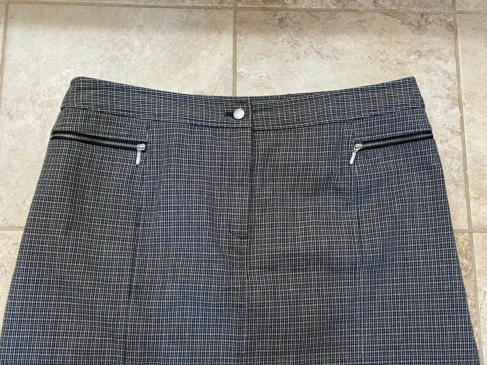 Valerie Stevens Womens Pencil Skirt Natural Blend Cotton Size 16