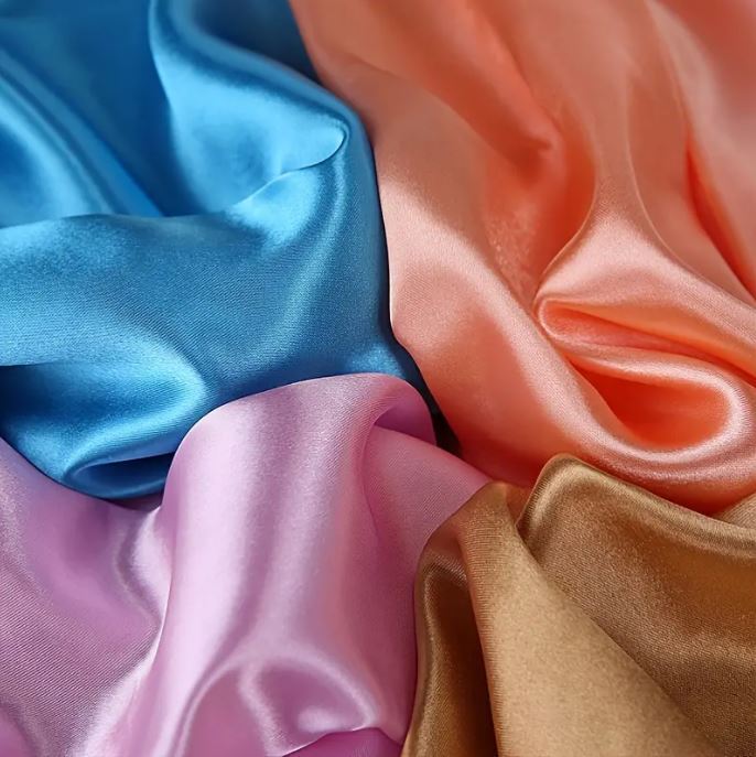 Large Square Satin Scarf Silk Feel Head Neck Wrap Solid Color Scarves Shawl 35″