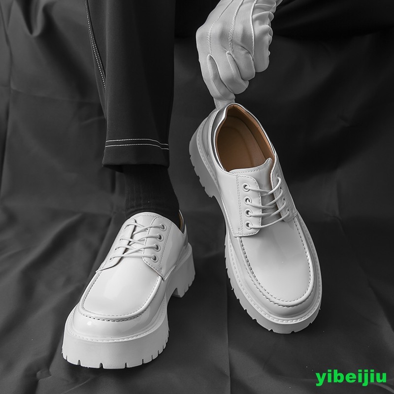 Mens Evening Lace Up Patent Leather Round Toe Derby Evening Shoes Oxford Man New