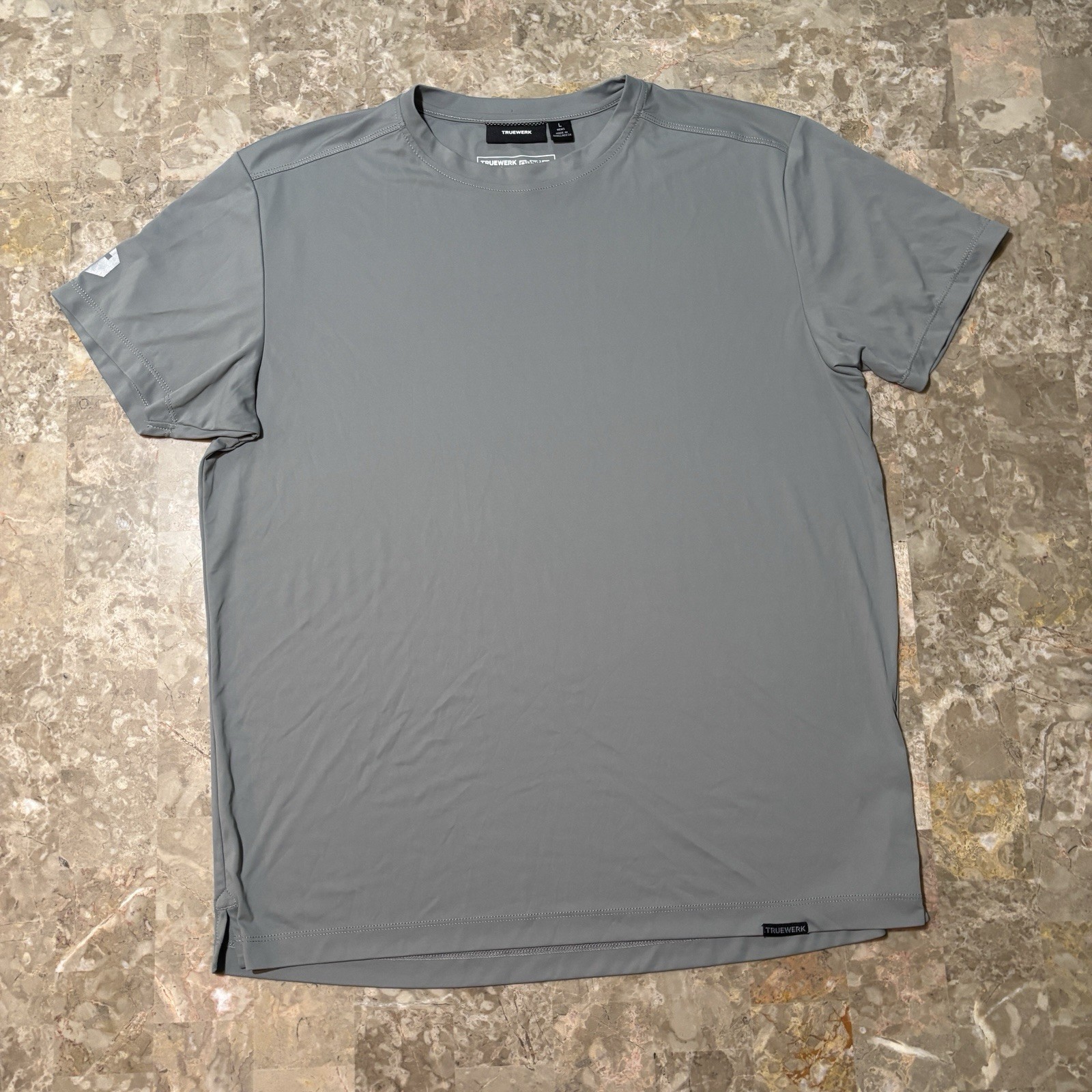 Truewerk B1 Sun Tee Shirt Mens Large Gray Short Sleeve Workwear Performance UPF