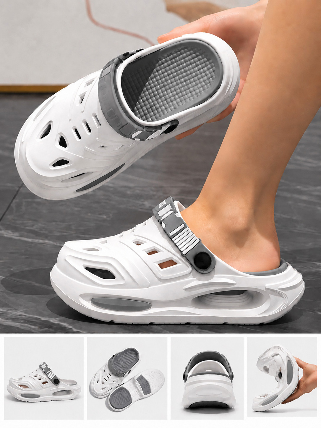 Men’s EVA Arch Support Clogs Lightweight Breathable Anti Slip Casual Sandals Out
