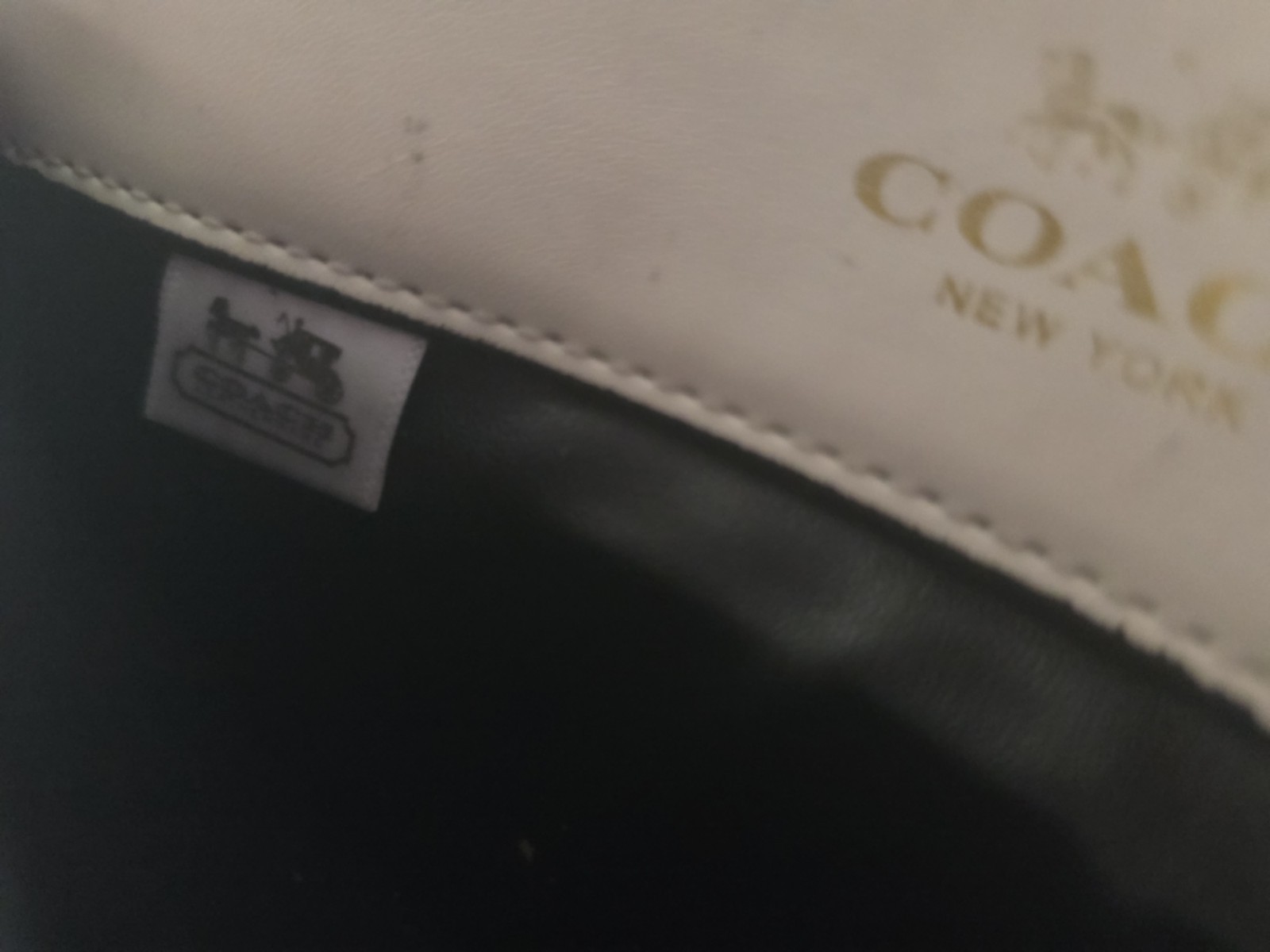 Coach White Small Crossbody Bag Magnetic Flap Gold Tone C Logo Detachable Strap