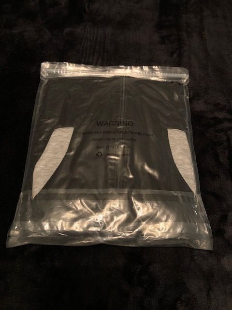Women’s EKOUAER 3/4 Sleeve Long Robe Nightgown / Black and Gray / Size Large
