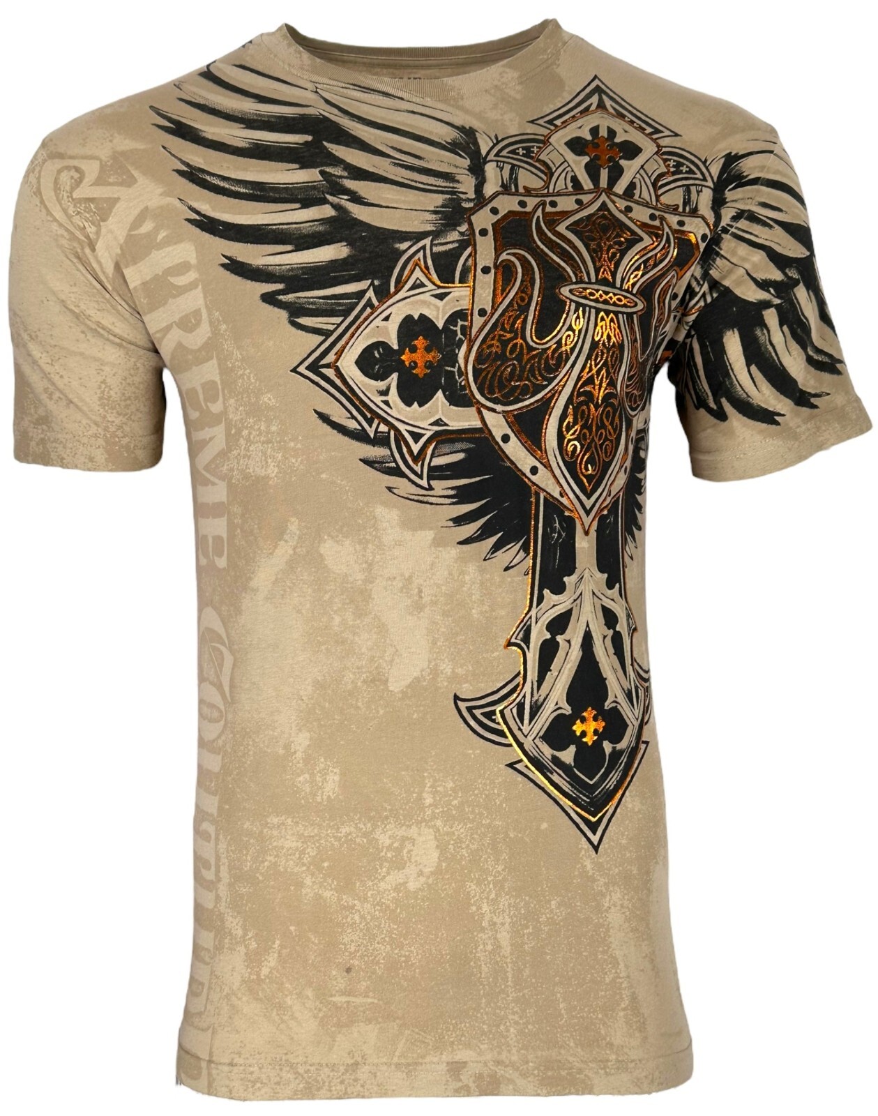 Xtreme Couture by Affliction Men’s T-Shirt LOCKDOWN Biker Cross S-3XL