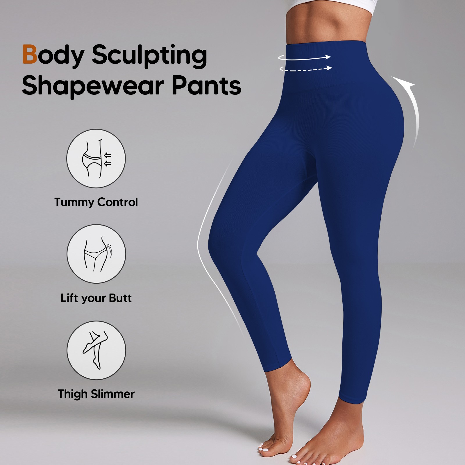 Women Slimming Anti Cellulite Compression Leggings Leg Shaper High Waist Pants