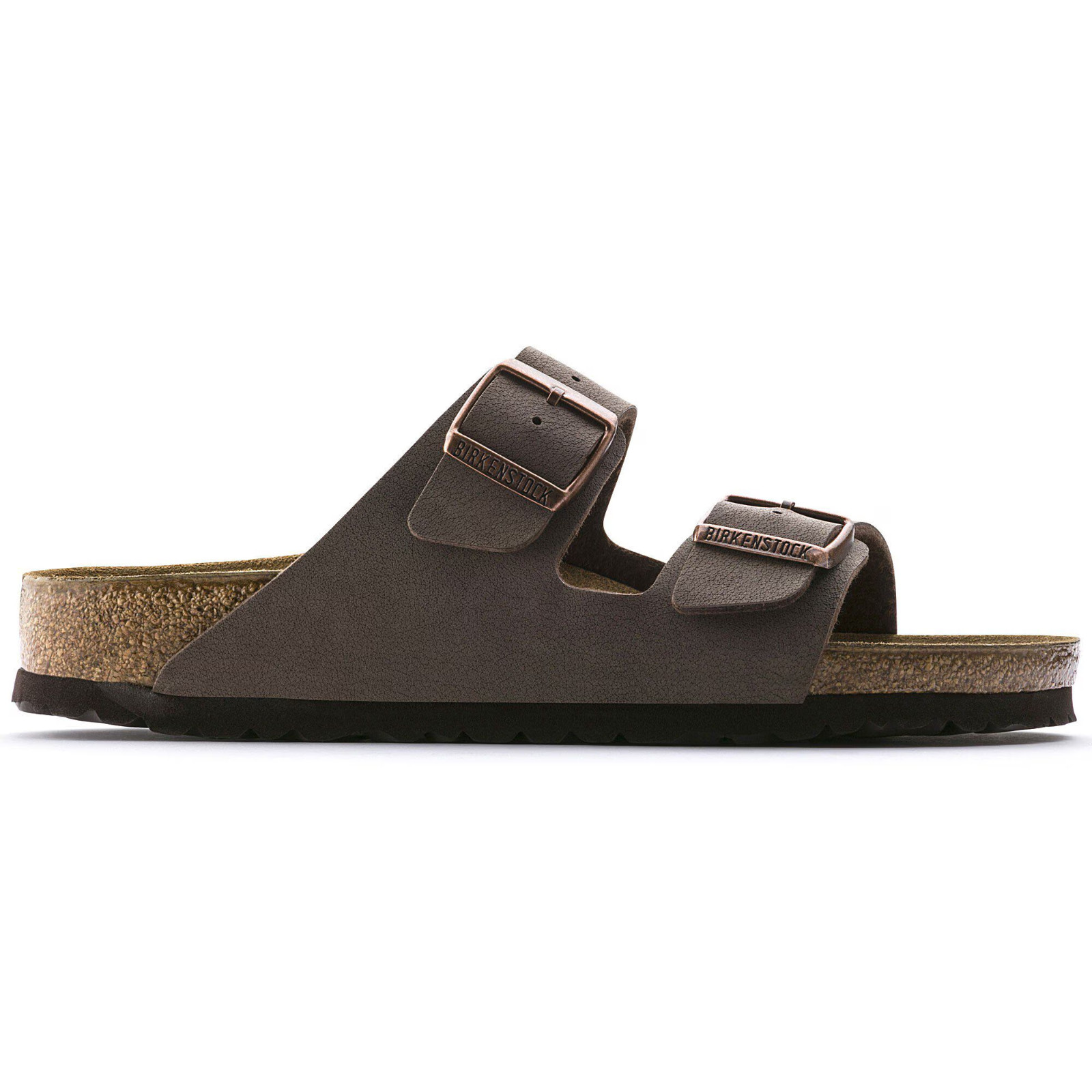 Birkenstock Arizona Birko-Flor Stone Mocha Leather Unisex Sandals New Sizes 6–12