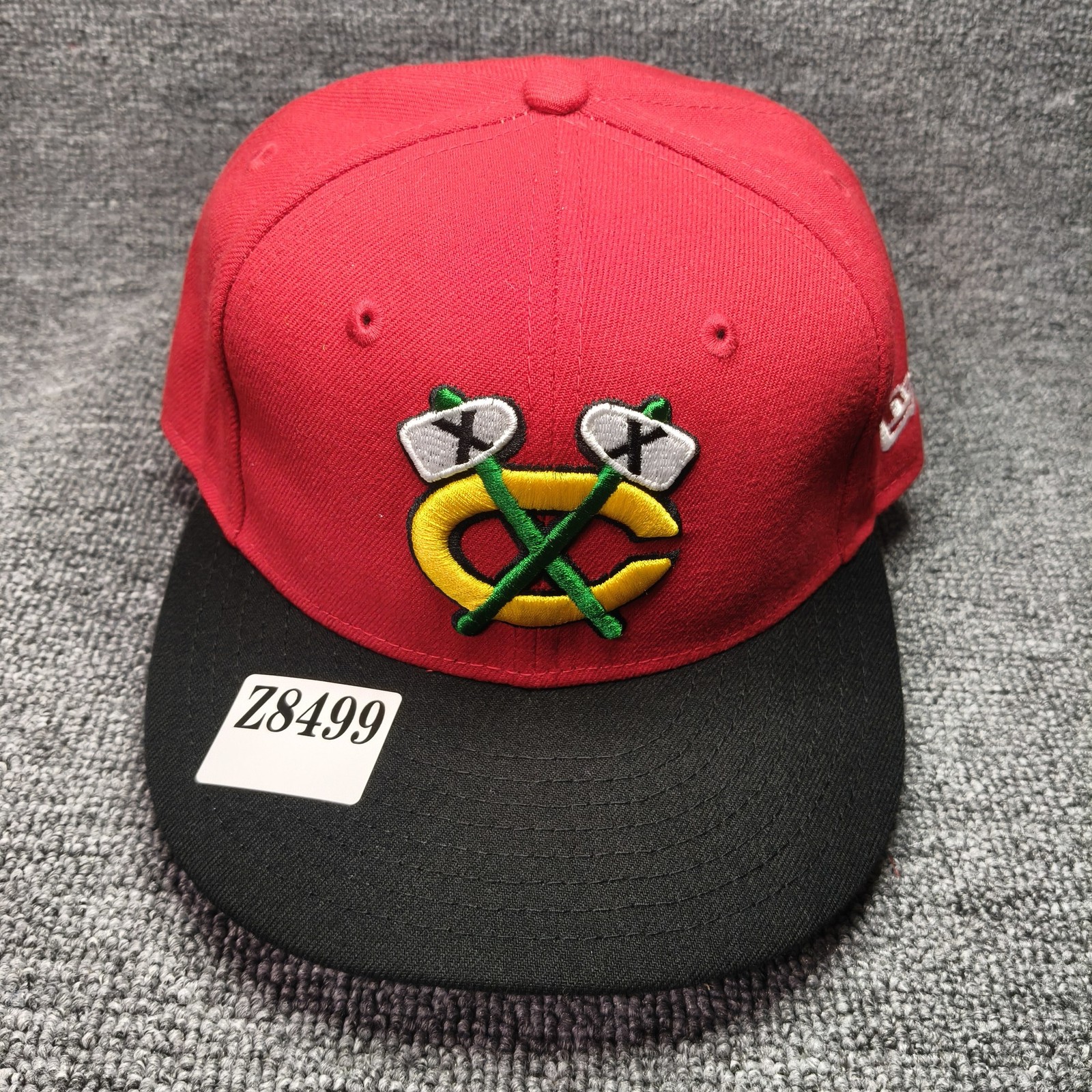 New Era Chicago Blackhawks 59FIFTY Fitted Red Black Hat 7 1 8 Retro