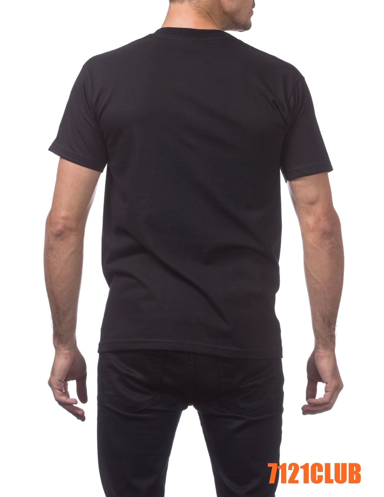 PRO CLUB MENS HEAVYWEIGHT V NECK T SHIRT PROCLUB SHORT SLEEVE BLACK BIG AND TALL