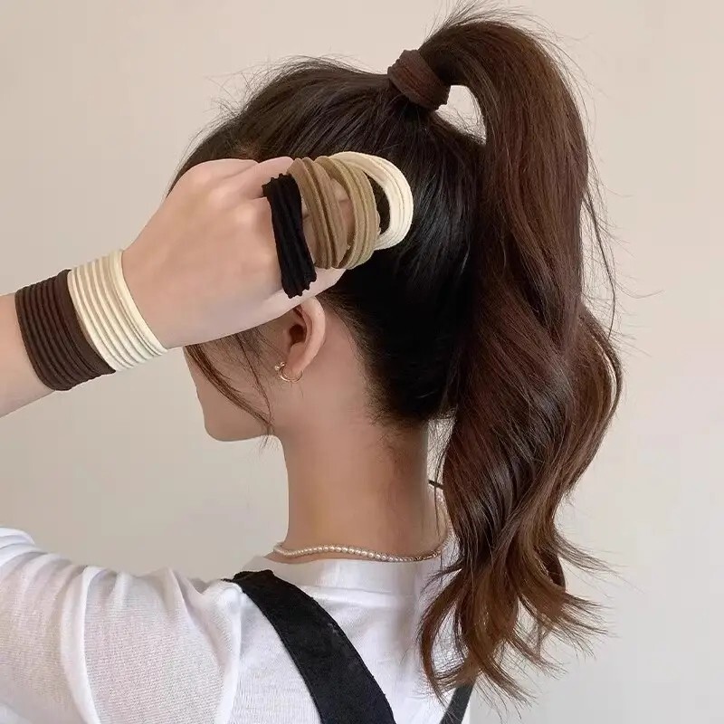 Men Women Hair Ties Soft Seamless Hair Bands Fr Thick Thin Hair Ponytail Holders
