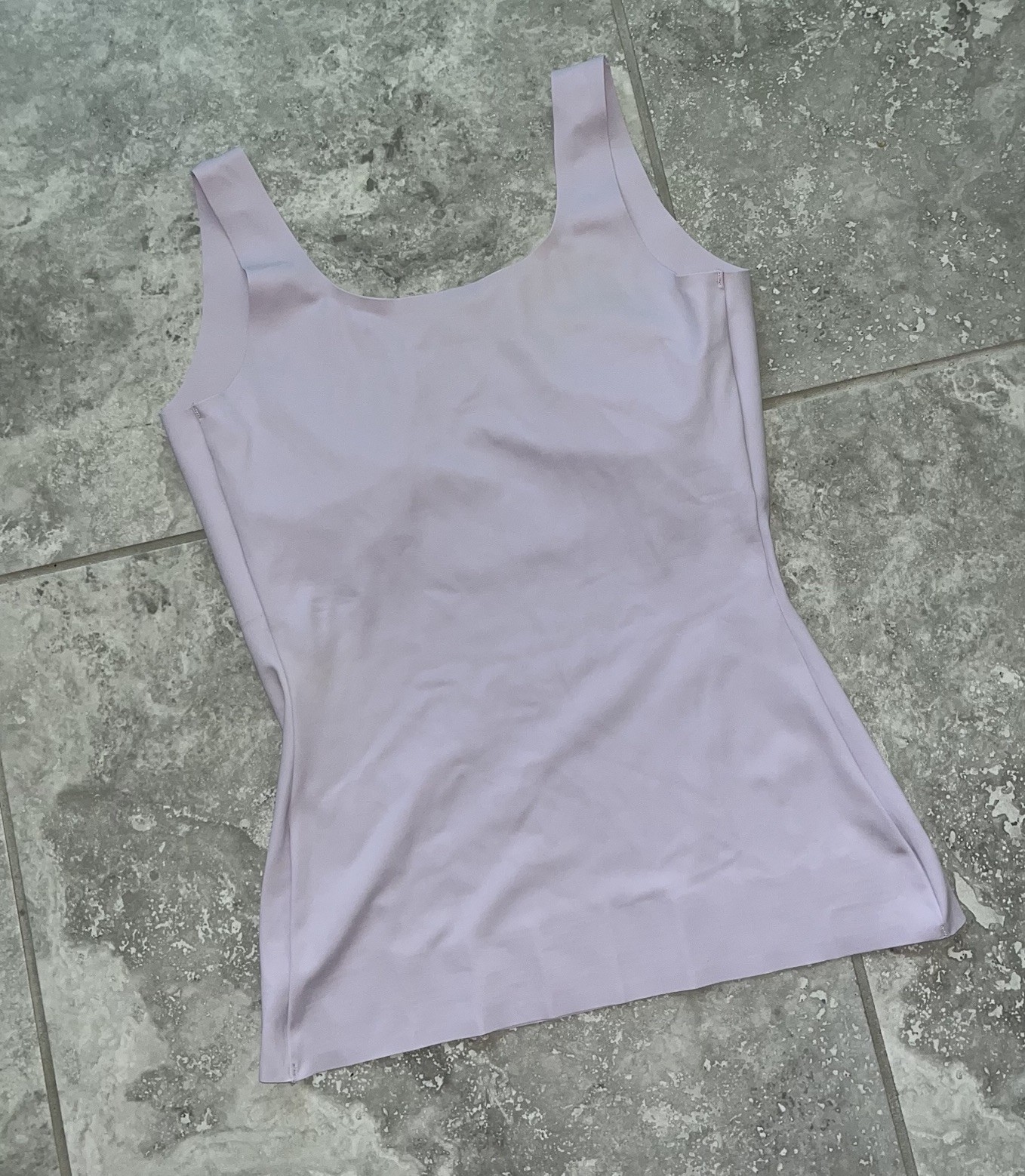 Ruby Ribbon Sleek Shape Tank Top Nylon Slimming Cami Lovely Lavender NEW 38