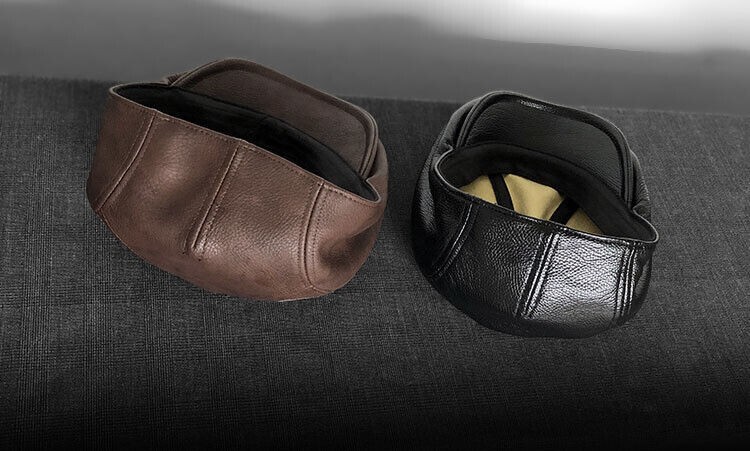 1Pcs Vintage Style Leather Solid Cap Newsboy Men Flat Hat Driving Cabbie Hat