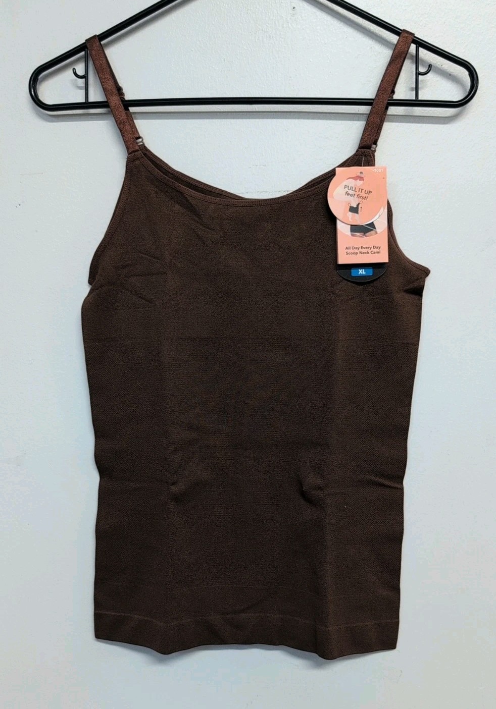 Shapermint Essential Scoop Neck Cami XL Chocolate Brown SHE-SNC-62001