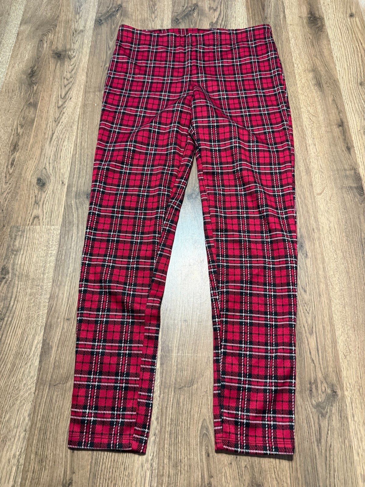 Forever 21 Pants Women’s Size Large Red Black White Plaid Straight