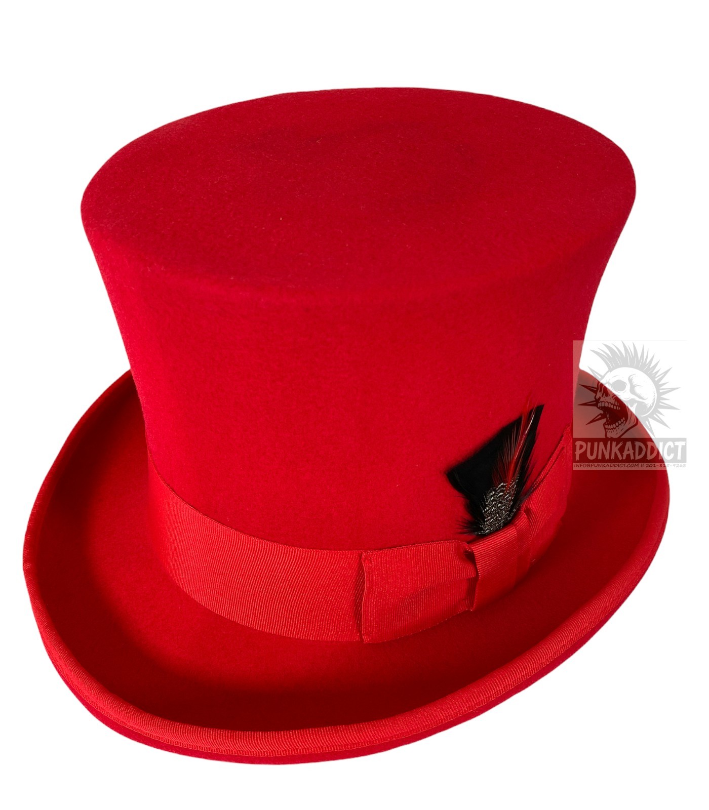 Gray Top Hat Wool Felt Victorian Slash Mad Hatter Steampunk Rock Star