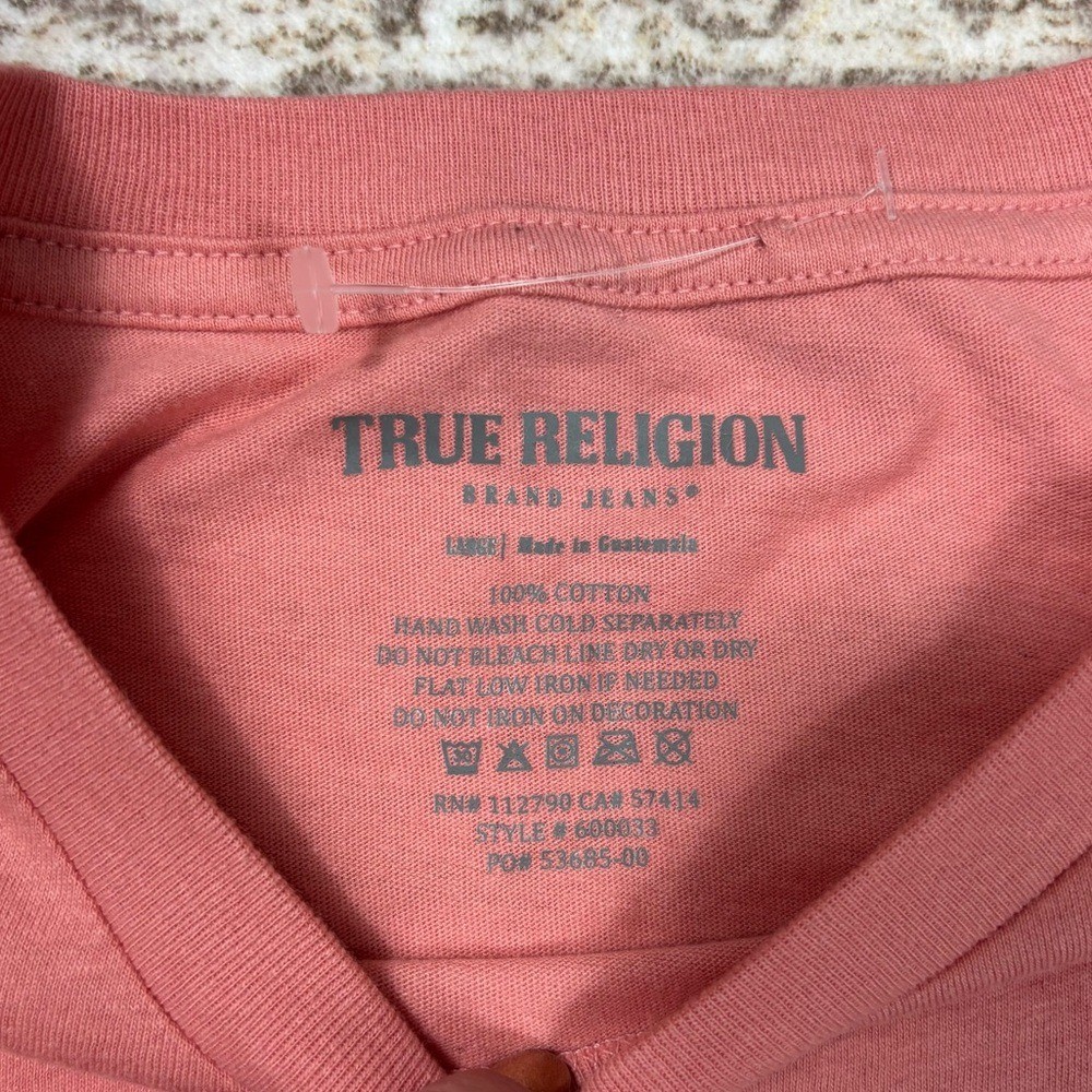 NWT True Religion Embellished Tee Size L Y2K Streetwear Casual
