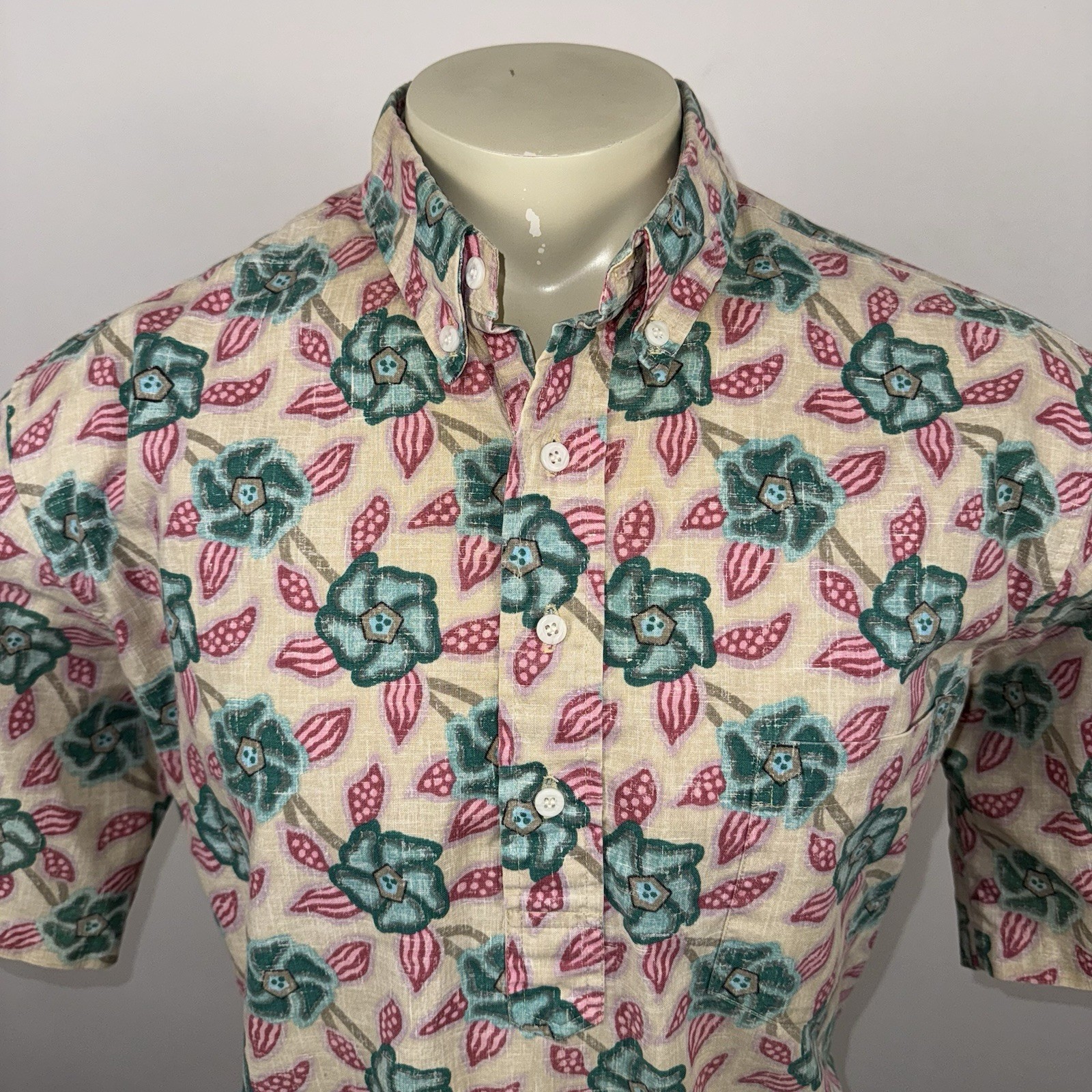 Vintage Reyn Spooner Shirt Mens XL Floral Print Cotton Pullover Style 80s 90s