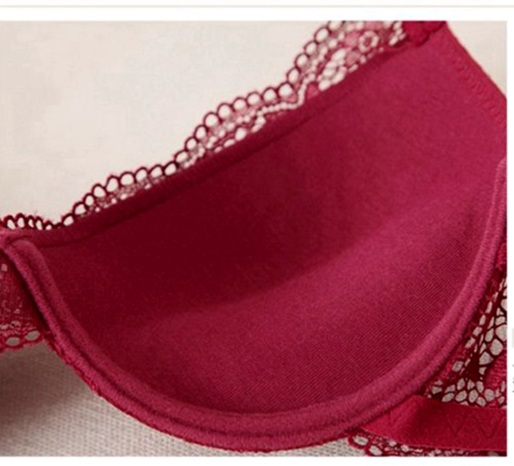 Floral Embroidery Underwire Bra Lot Push Up Padded Enhancer Bra Set Panties AB C